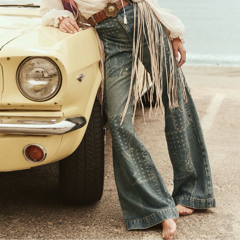 NWT Spell Road Trip Denim Jean in Bandana XL